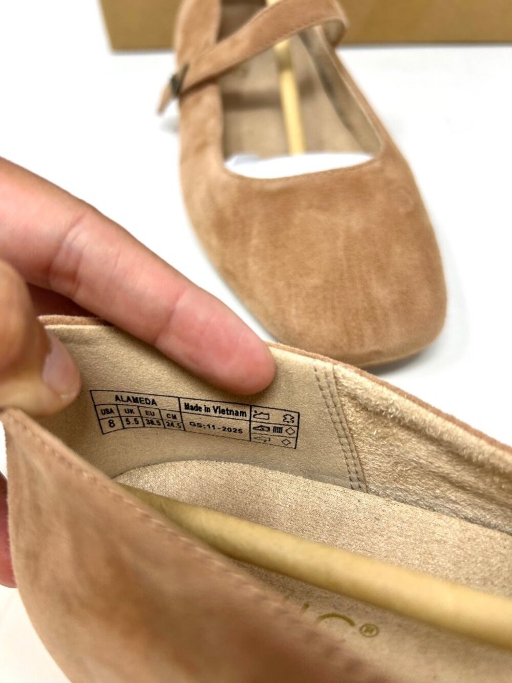 Vionic Alameda Mary Jane Flats Womens 8 Mocha Mousse Suede Orthotic Square Toe - Picture 8 of 8